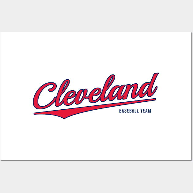 Retro Classic Cleveland Baseball Team Vintage Mark Wall Art by Hashtagified